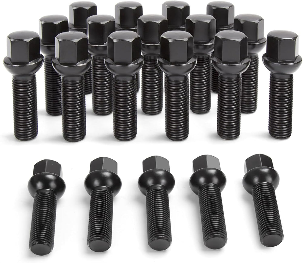 M14x1.5 Lug Bolts for Audi A4 S4 A5 Wheel Spacers, 20Pcs Extended Ball Seat L...
