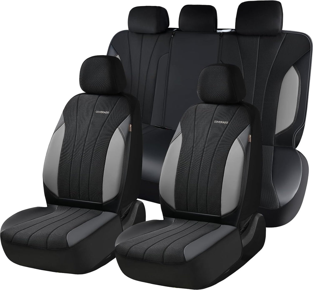 Coverado Automotive Seat Cover Full Set, Front and Rear Seat Covers, Waterpro...