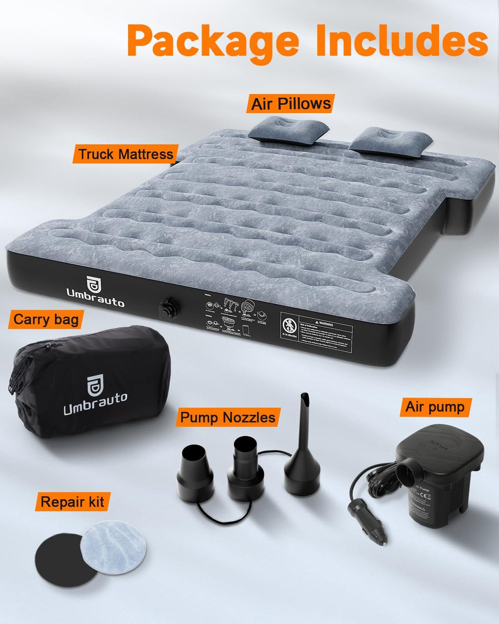 Umbrauto Inflatable Truck Bed Air Mattress for Full Size Short Truck Beds, 5....