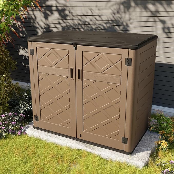 KINYING Larger Outdoor Storage Shed Weather Resistance, Resin Sheds & Out...