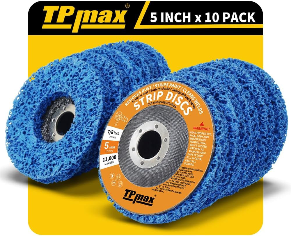 5" x 7/8" Stripping Discs for Rust and Paint Removal - Poly Abrasiv...