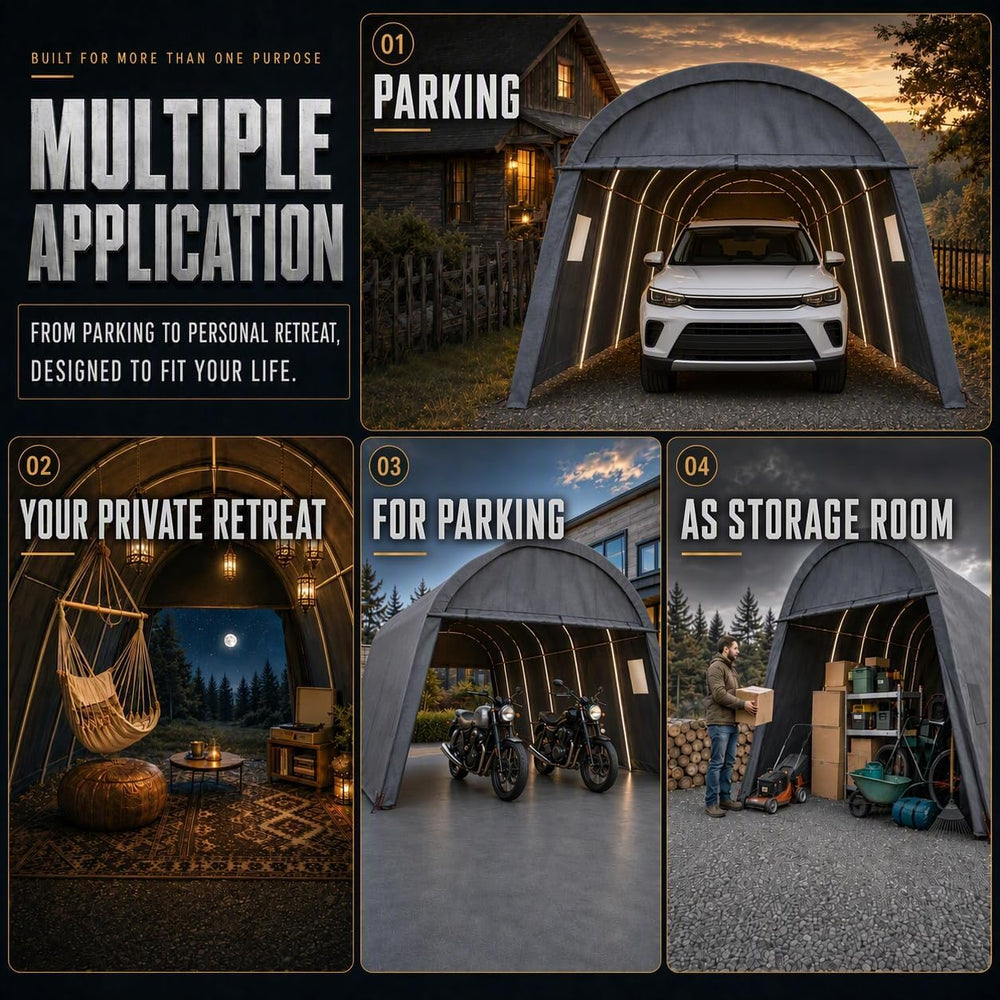 COBIZI Carport 10x20 Heavy Duty Portable Garage Storage Shelter Shed with All...