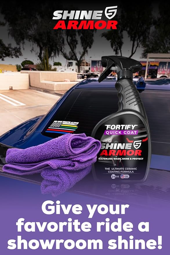 SHINE ARMOR Ceramic Coating Fortify Quick Coat Car Wax Polish Spray Waterless