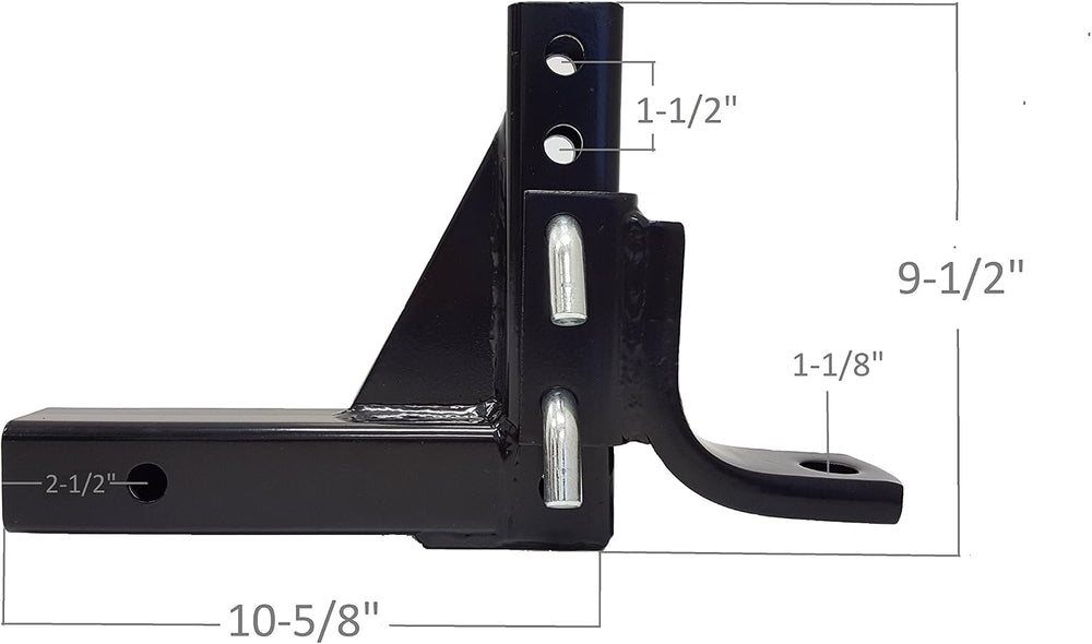 MaxxHaul Adjustable Ball Mount, 5,000 lb Towing Capacity with 8โPosition Heig...