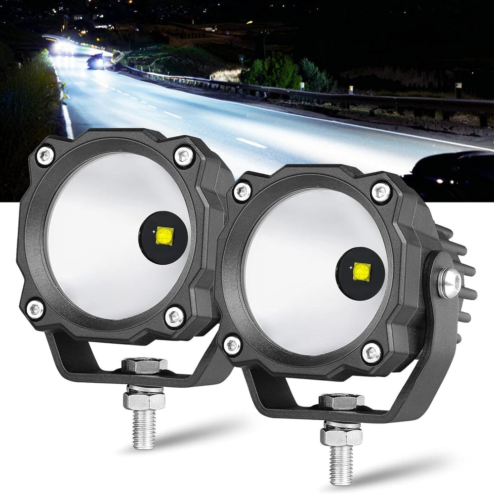 Round LED Fog Light Pods 50W 2PCS Spot LED Off Road Lights Ditch LED Pods