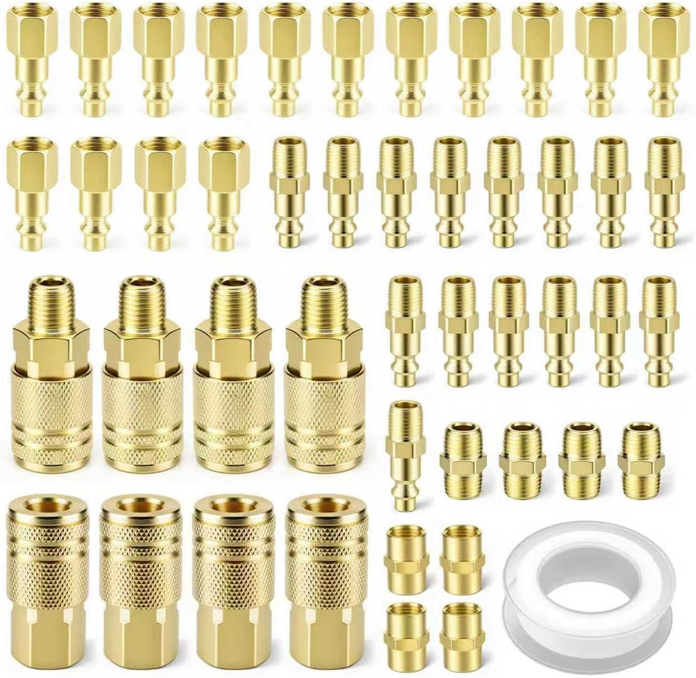 47 PCS 1/4 Inch Quick Connect Air Hose Fittings, Premium Metal Air Compressor...