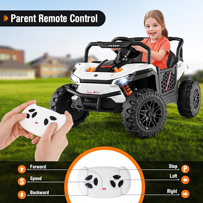 Costzon Kids UTV, 12V Battery Powered Electric Off-Road Car w/Remote Control