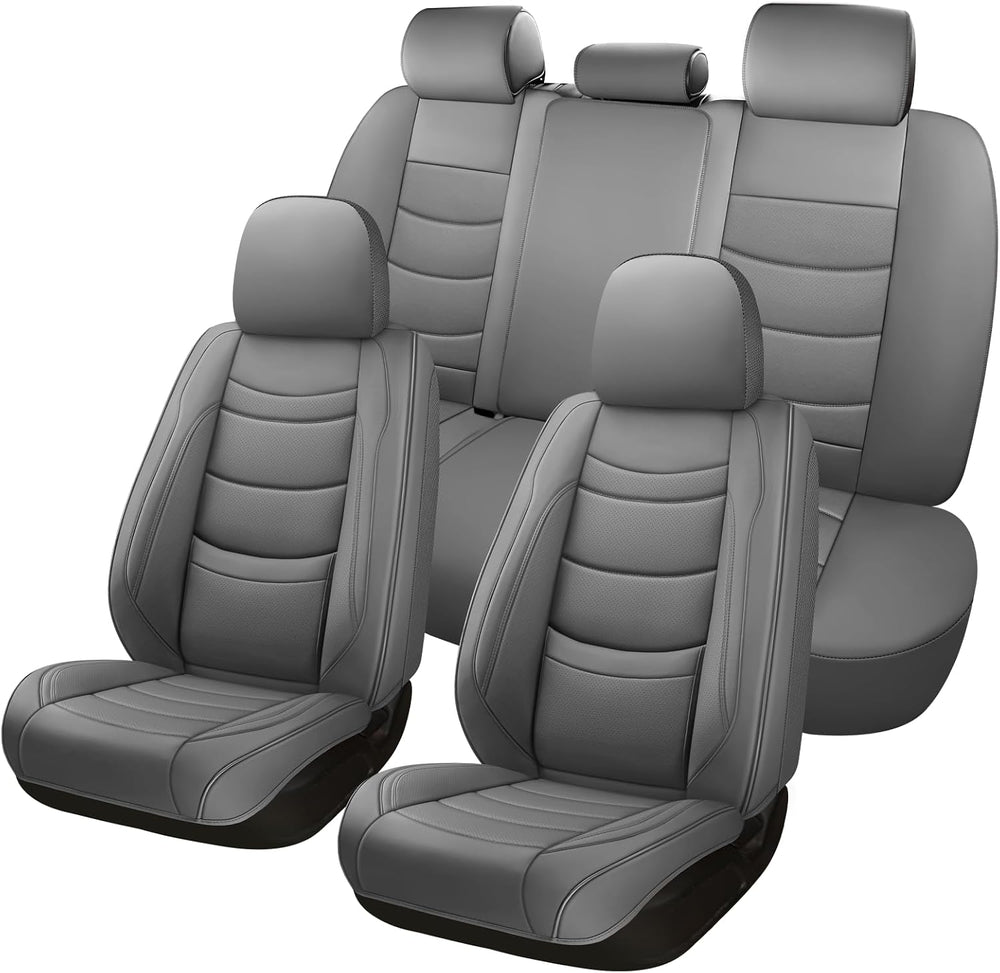 Leather Car Seat Covers Full Set,Universal Fit for Most Cars,SUVs and Sedans,...