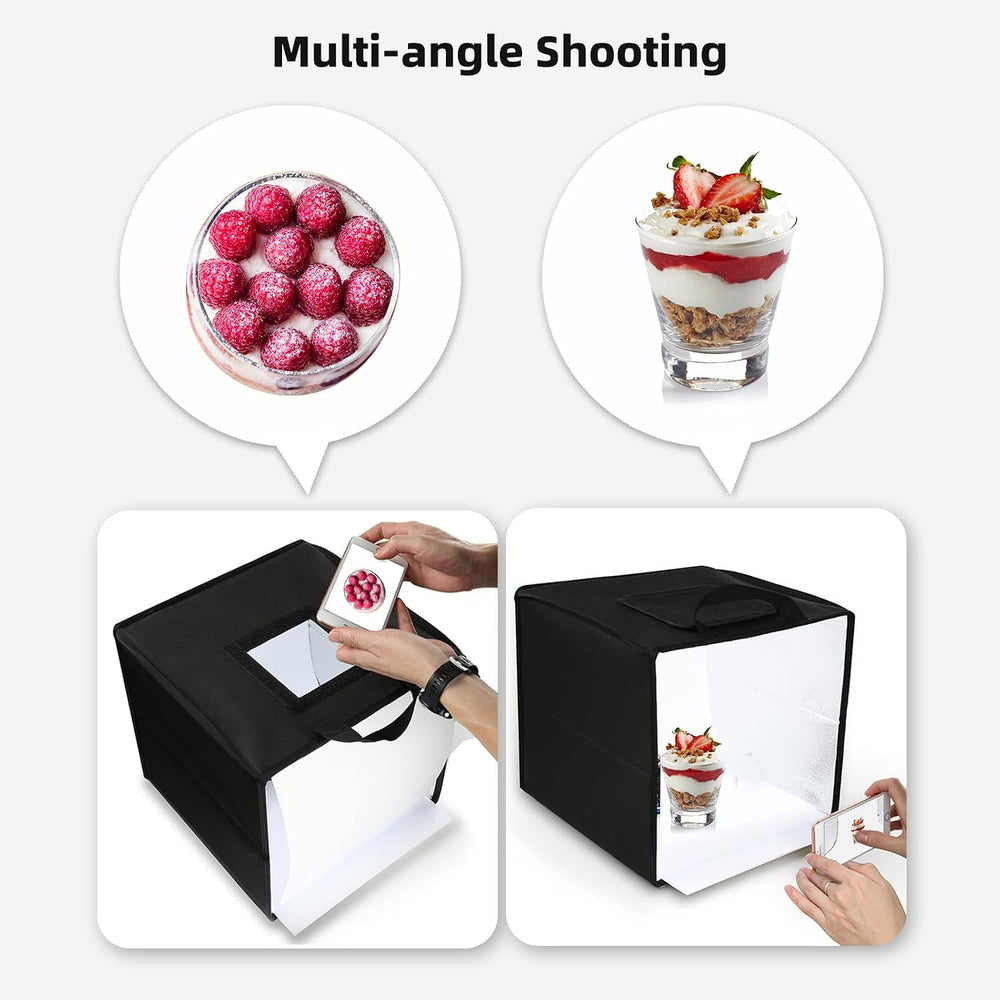 Glendan Portable Photo Studio Light Box,12"x12" Professional Dimmab...