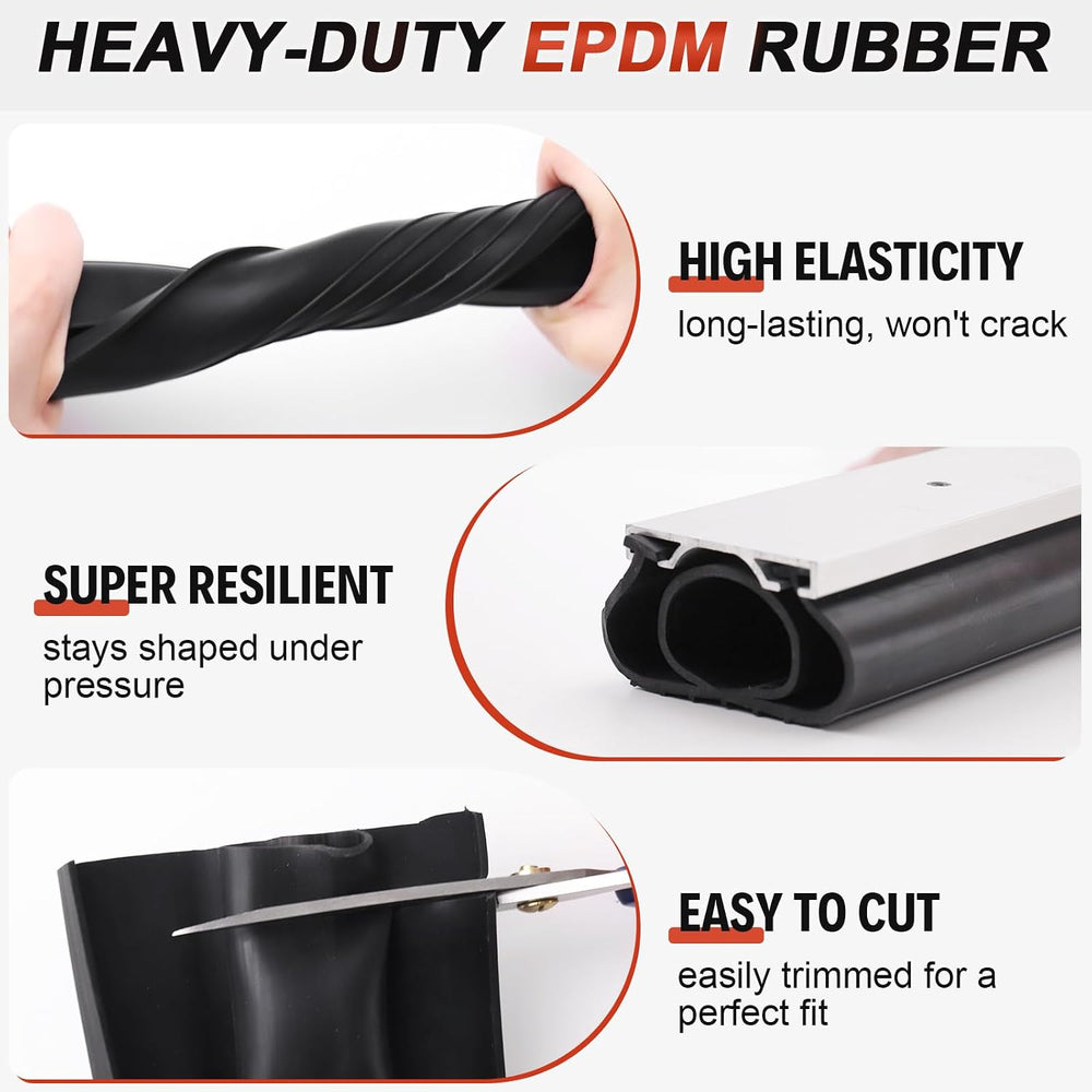 Garage Door Seals Bottom Rubber - Jobon 16.5 Ft Heavy-Duty Garage Door Weathe...