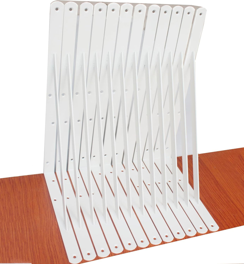 12 Pack L18 x H 12" White Heavy Duty Shelf Brackets with Screws Metal Sh...