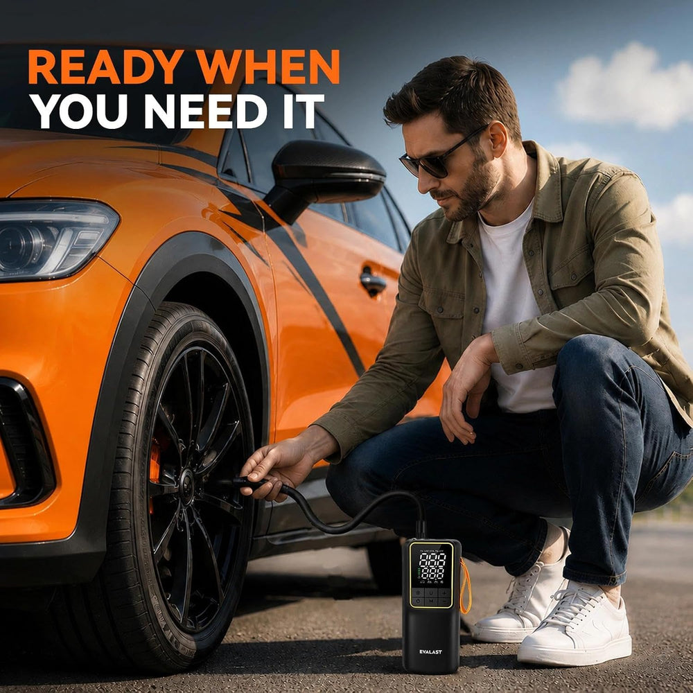 Rechargeable Tire Inflator, 150 PSI Portable Air Compressor