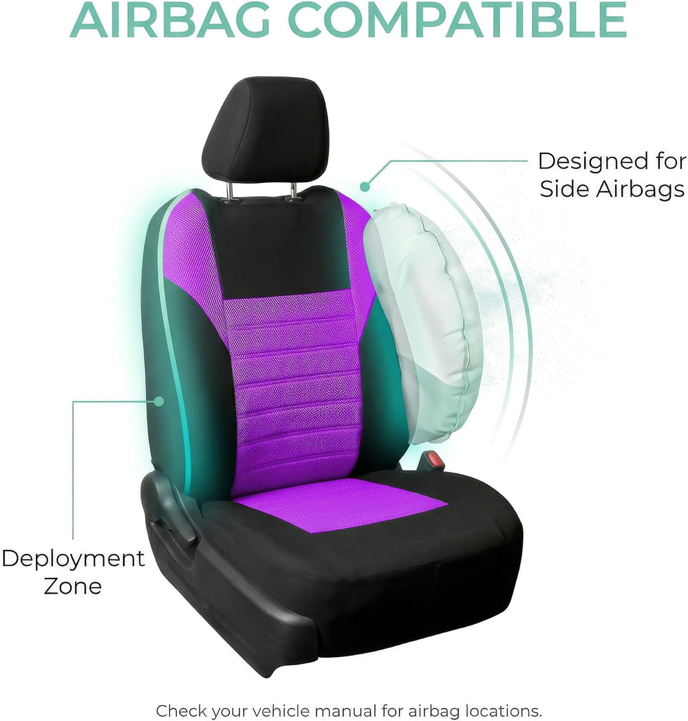 FH Group Automotive Car Seat Covers Front Set Premium 3D Air Mesh Front Seat ...