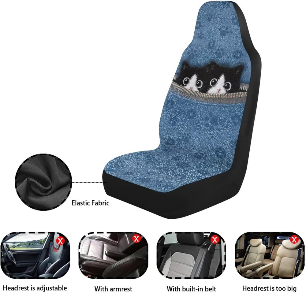 Poceacles Universal Car Seat Covers for Truck Sedan SUV 2 Packs, Automotive F...