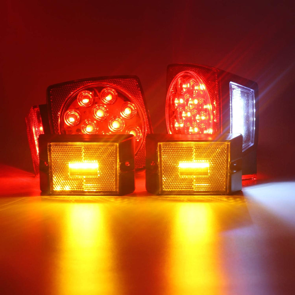 LINKITOM Submersible LED Trailer Light Kit, Super Bright Brake Stop Turn Tail...