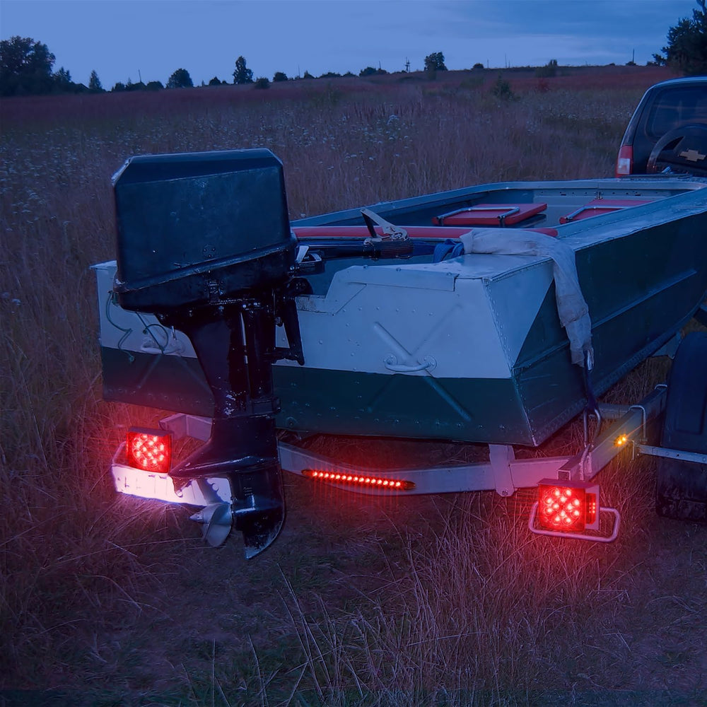 LINKITOM Low Profile Submersible LED Trailer Light Kit for Trailer Boat