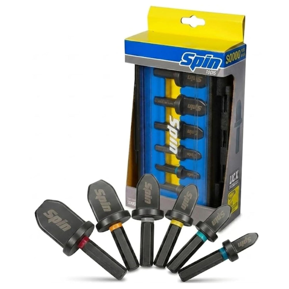 SPIN S6000 6-Piece Drill Bit Swaging Tool Set 1/4, 3/8, 1/2, 5/8, 3/4, 7/8-Inch
