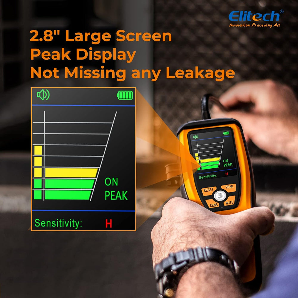 Elitech HVAC Refrigerant Leak Detector 10 Yrs Infrared Sensor Life, Halogen F...