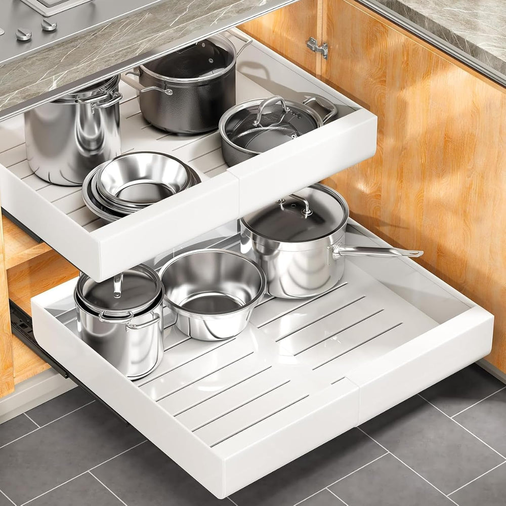 Pull out Cabinet Organizer, 2-pack, Expandable(12"-20") Heavy Duty ...