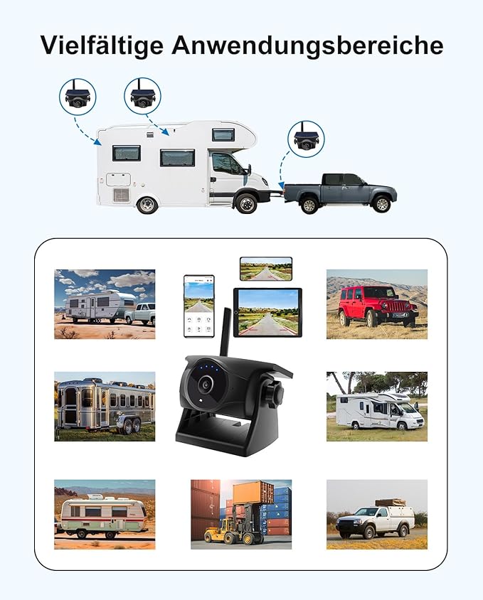 1080P Solar Wireless Backup Camera