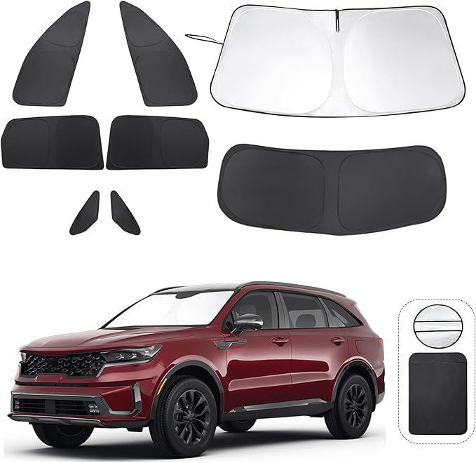 TINGLU Window Shades for Kia Sorento SUV 2021-2024 2025 Accessories Side Full...
