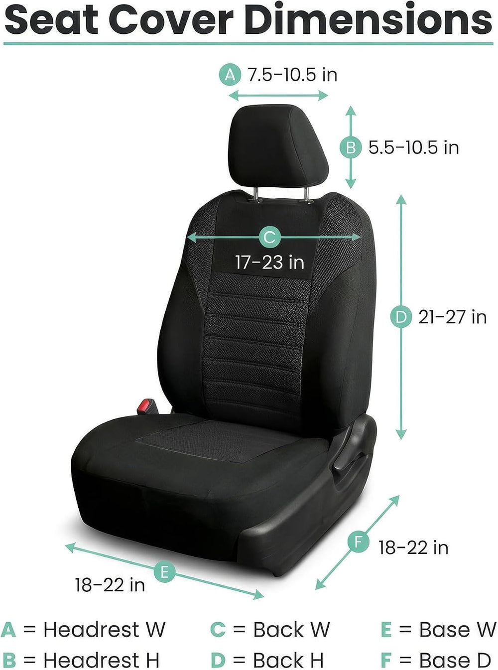 FH Group Automotive Car Seat Covers Front Set Premium 3D Air Mesh Front Seat ...