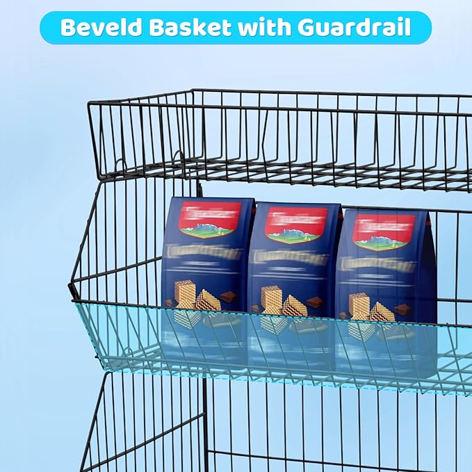 Retail Display Rack 5-Tier Market Merchandise Display Shelf Fruit Store Storage