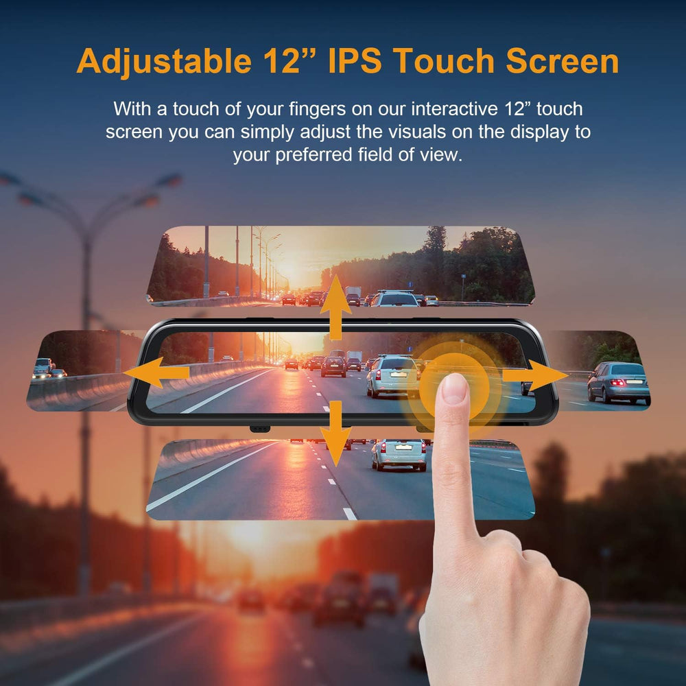 RexingUSA M2 Smart BSD ADAS Dual Mirror Dash Cam 1080p (Front+Rear) w/GPS 12”...