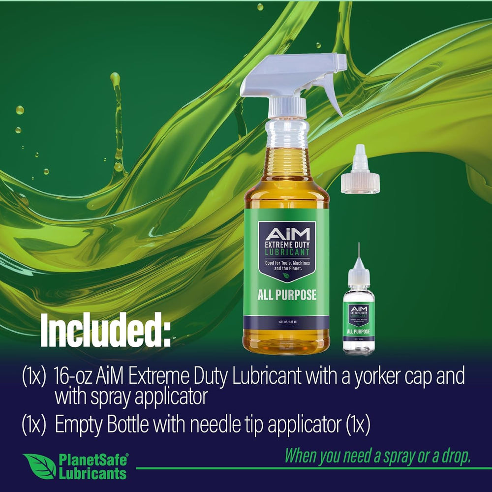 PlanetSafe Lubricants AiM Exercise Equipment Lube Kit, 16 oz + 0.25 oz