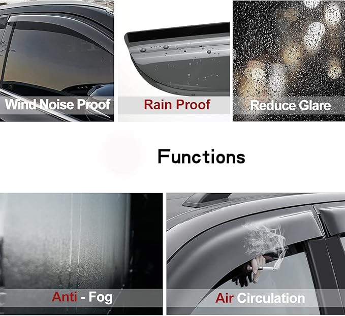 Side Window Visor Wind Deflector, 1994-2010 Mazda B2300/B4000, 1994-2008 Mazda