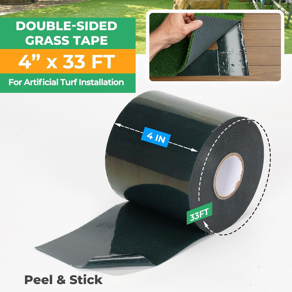 4" x 33ft Double-Sided Turf Tape 500g Adhesive for Hard Surfaces
