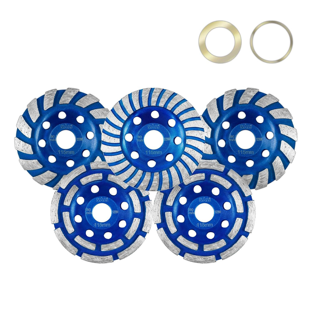 SALI 5pcs Diamond Concrete Grinding Wheel 4 1/2 inch for Polishing and Cleani...