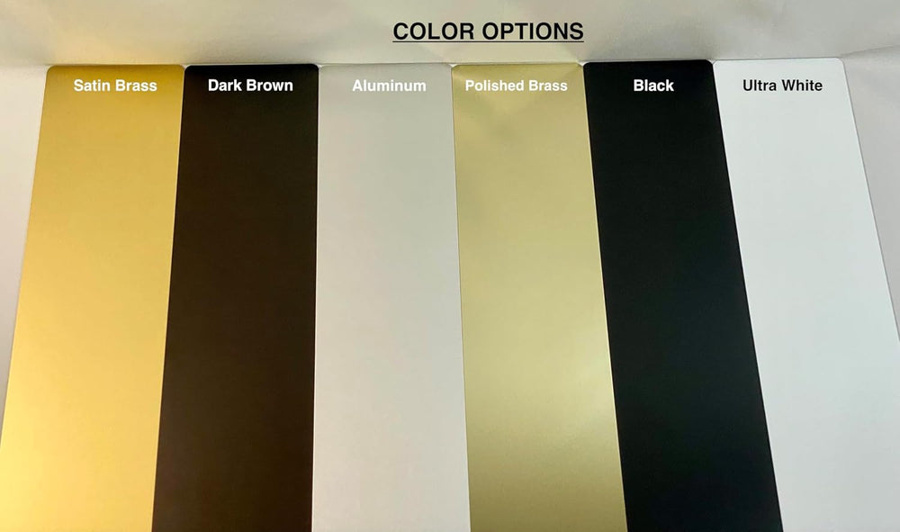 Satin Brass Push Plate/Protection Plate with Rounded Corners, Adhesive Mounte...