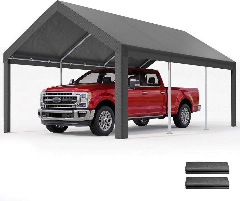 12x20 FT Heavy-Duty Design Carport,Portable Garage Canopy,Carport Canopy with...