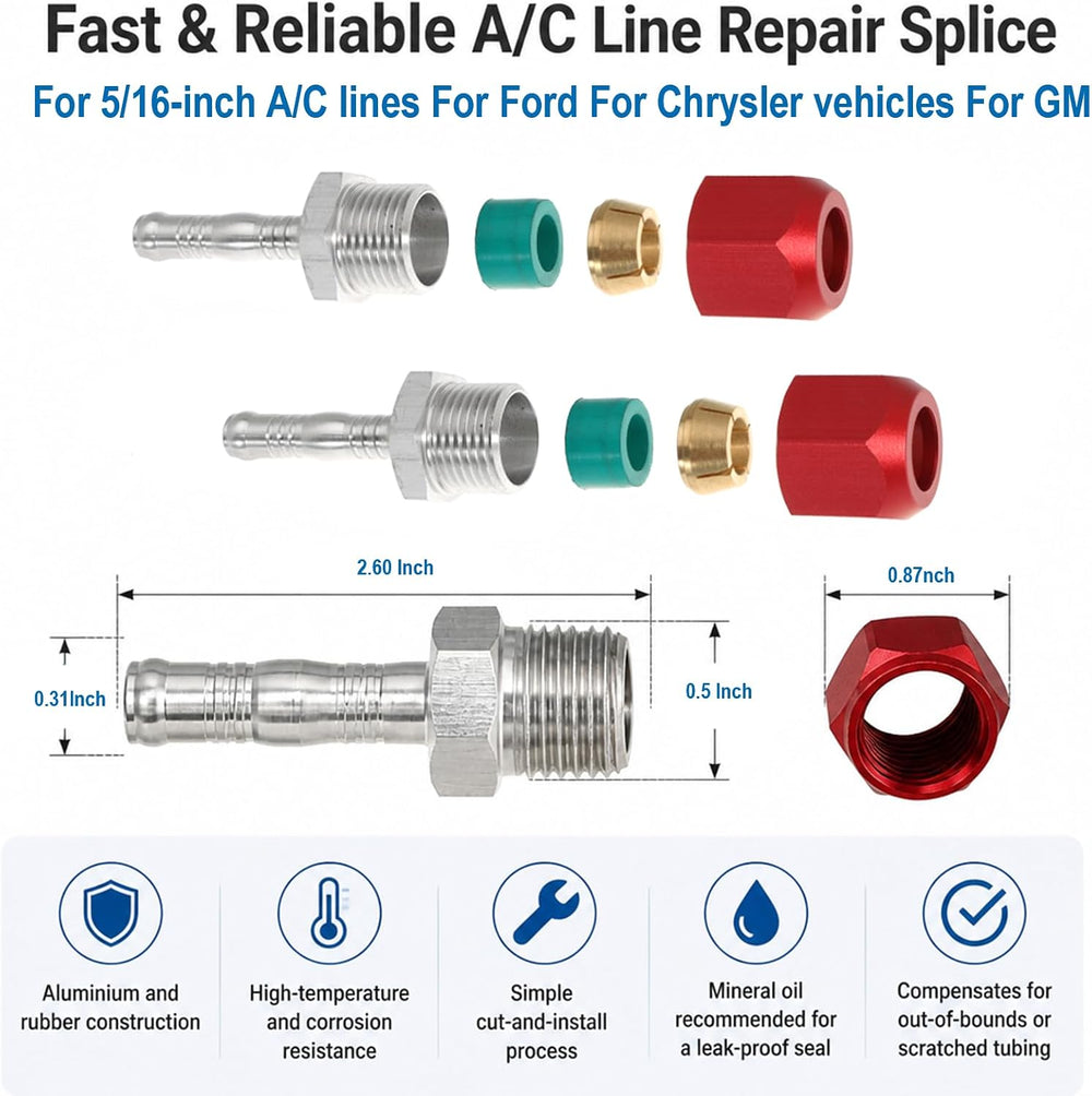 800-673 A/C Line Splice Kit for 5/16 Line 800673 Air Conditioning Repair Splice