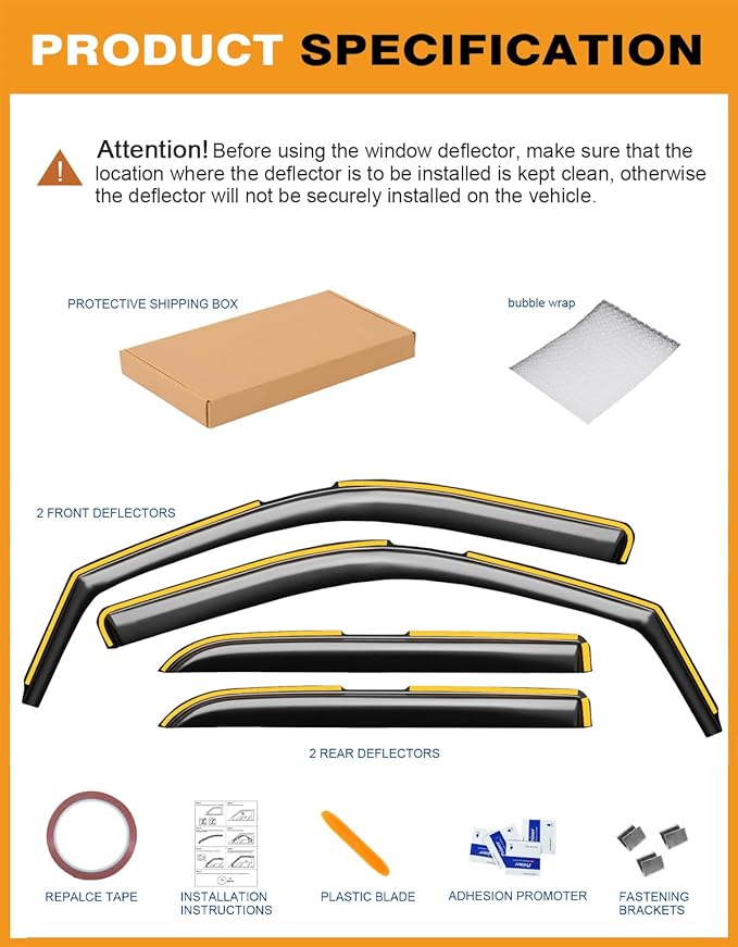 in-Channel Window Rain Guards Fit