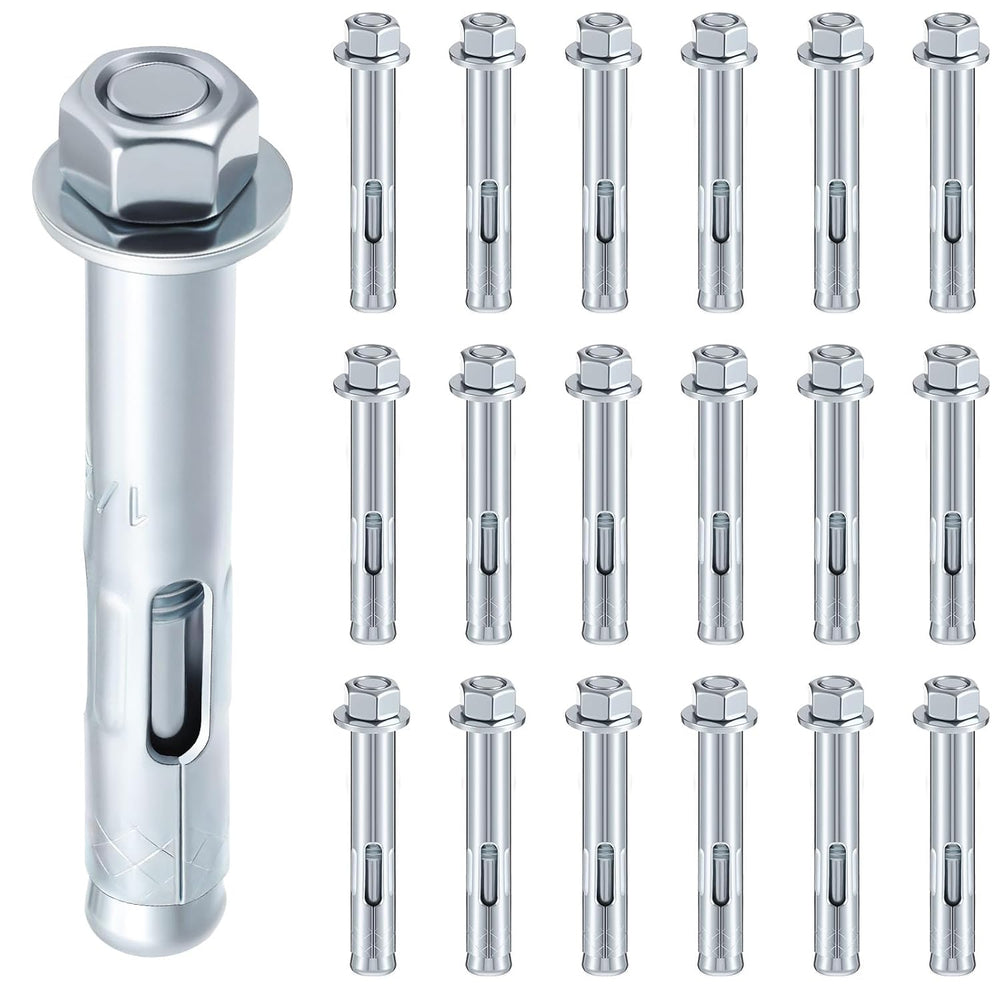 20 Pack 1/2 x 3-inch Sleeve Anchors for Concrete