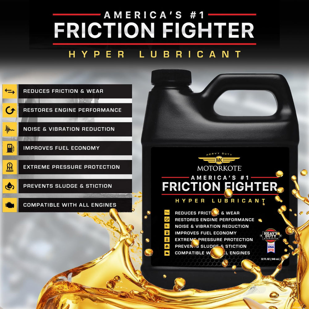 Motorkote MK-HL32-06 Heavy Duty Hyper Lubricant Engine Treatment, 32-Ounce, S...