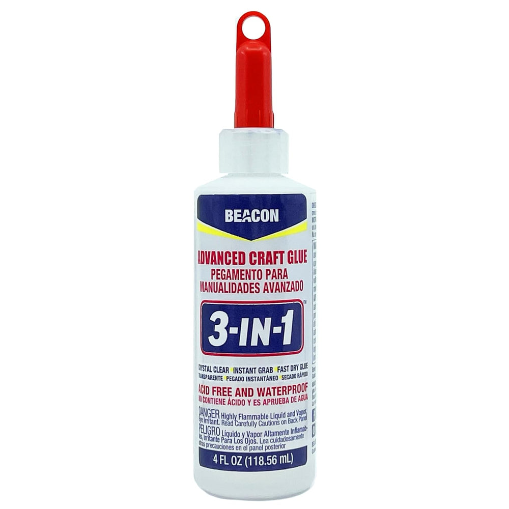 Beacon 3-in-1 Advanced Craft Glue for Wood and Fabric, 8 oz, 4-Pack