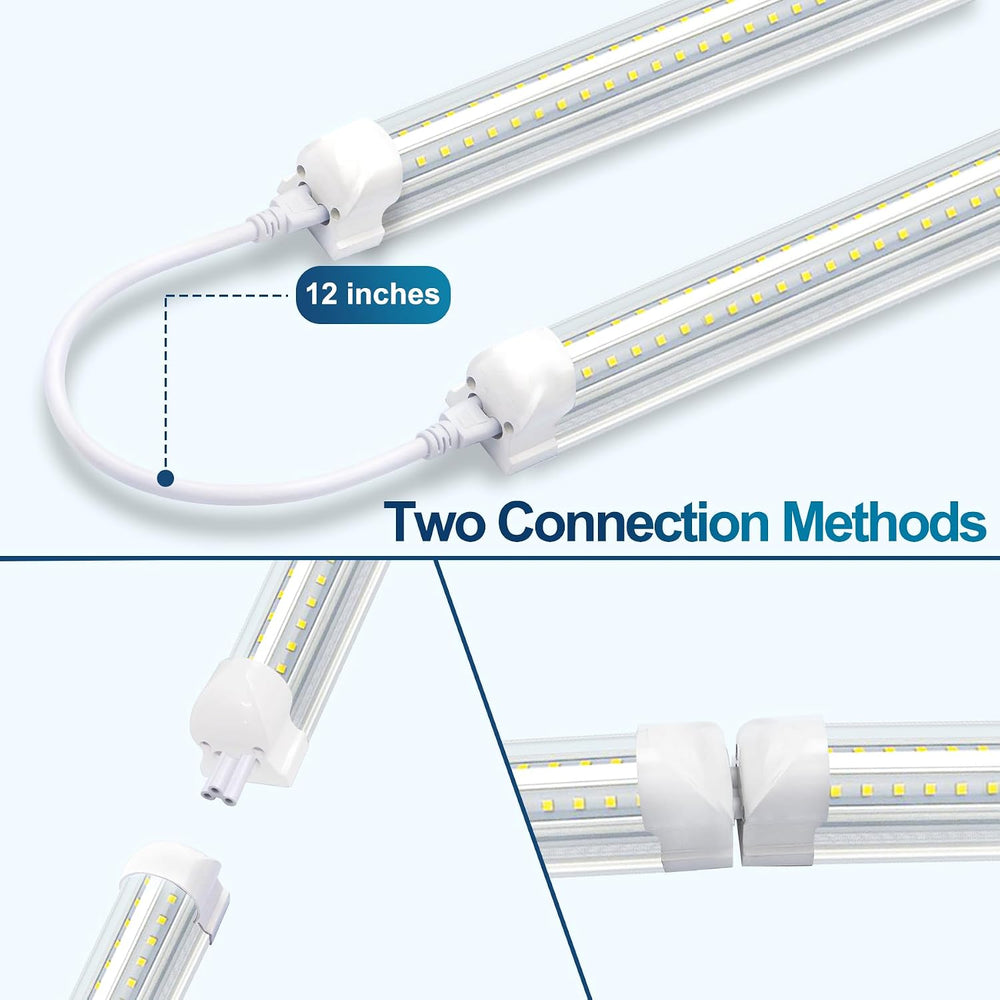 SZSKYING 25 Pack 8FT LED Shop Lights, 72W 7200LM 6500K, Daylight White, T8 In...