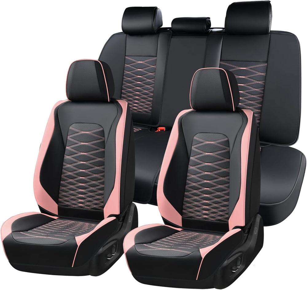 Leather Seat Covers, Car Seat Covers Full Set, Car Seat Protector Waterproof,...