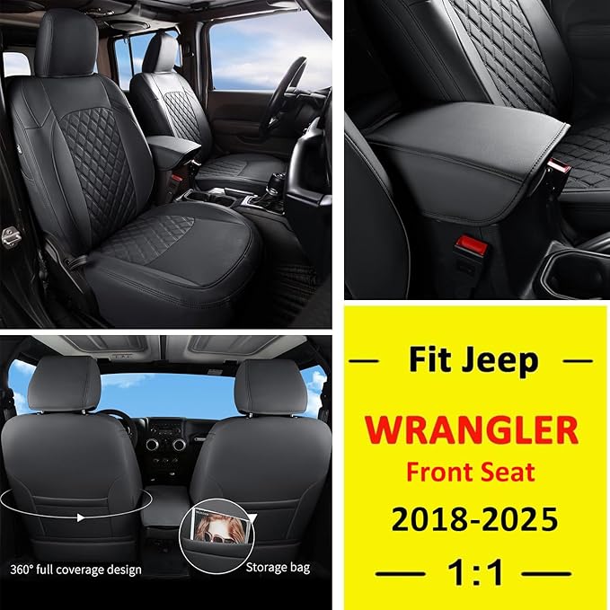 GIANT PANDA Customized Front Car Seat Covers