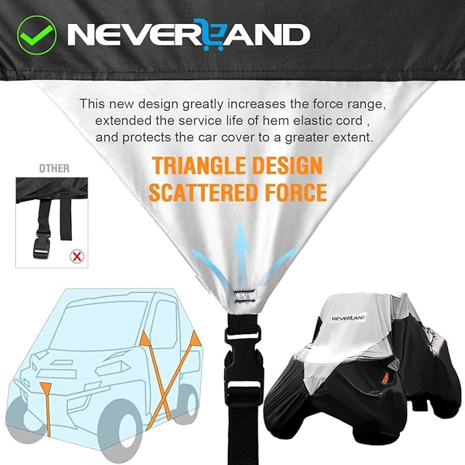 Neverland UTV Cover Waterproof 300D Heavy Duty 2-3 Seater/4-6 Seater 4 Door