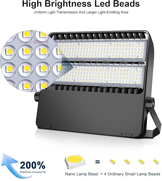 LED Stadium Lights, Outdoor Super Bright 240 Watt 36000 Lumen Stadium Flood (...