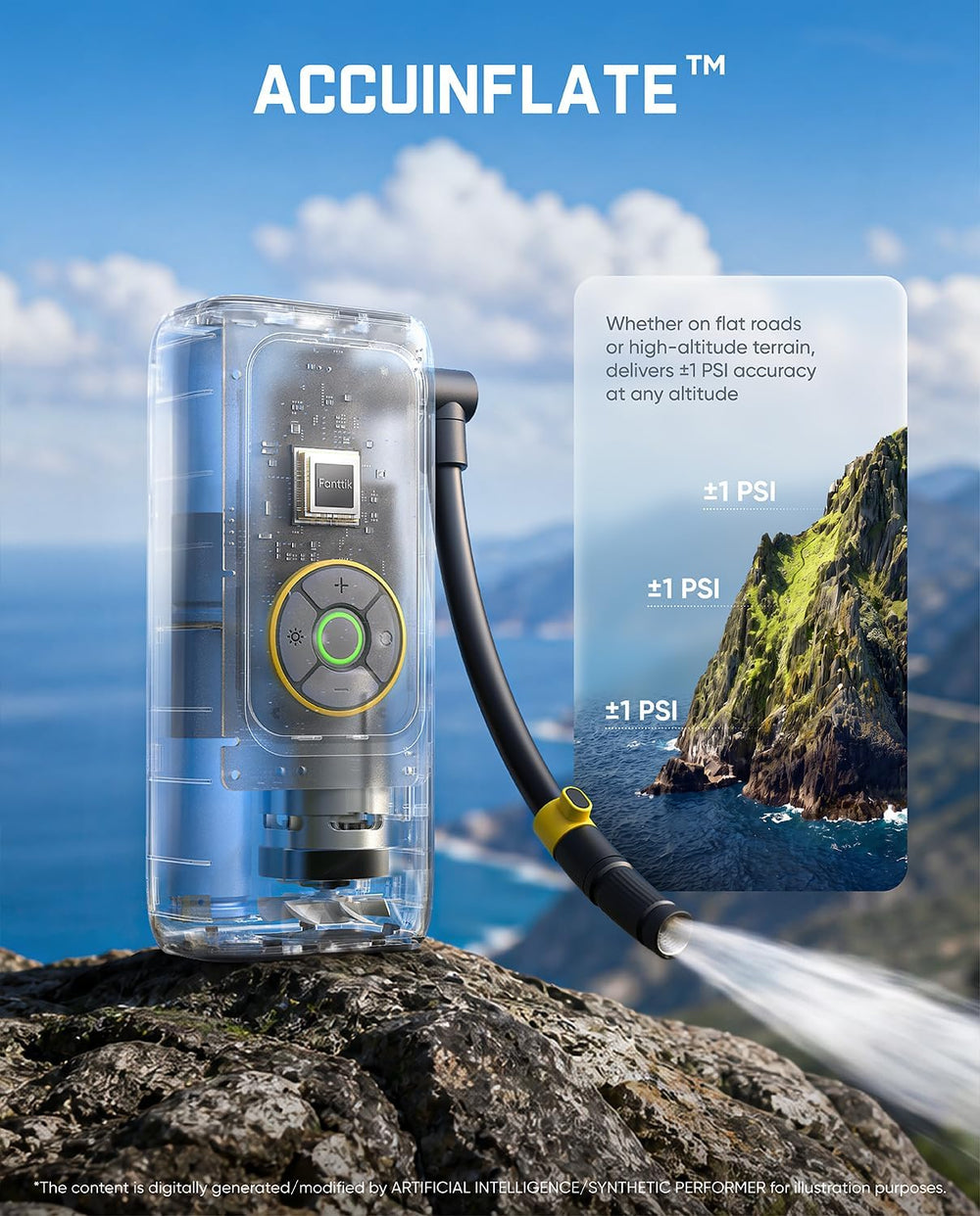 Fanttik X11 Pro+ Portable Tire Inflator, 39s Fast Inflate for Compact Car