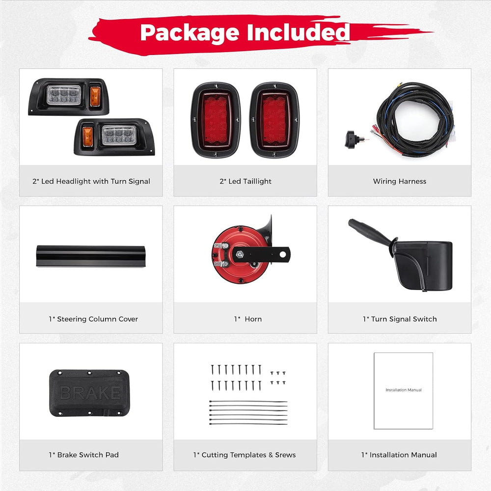KEMIMOTO Deluxe Light Kit Compatible with Club Car Precedent 2004-Up