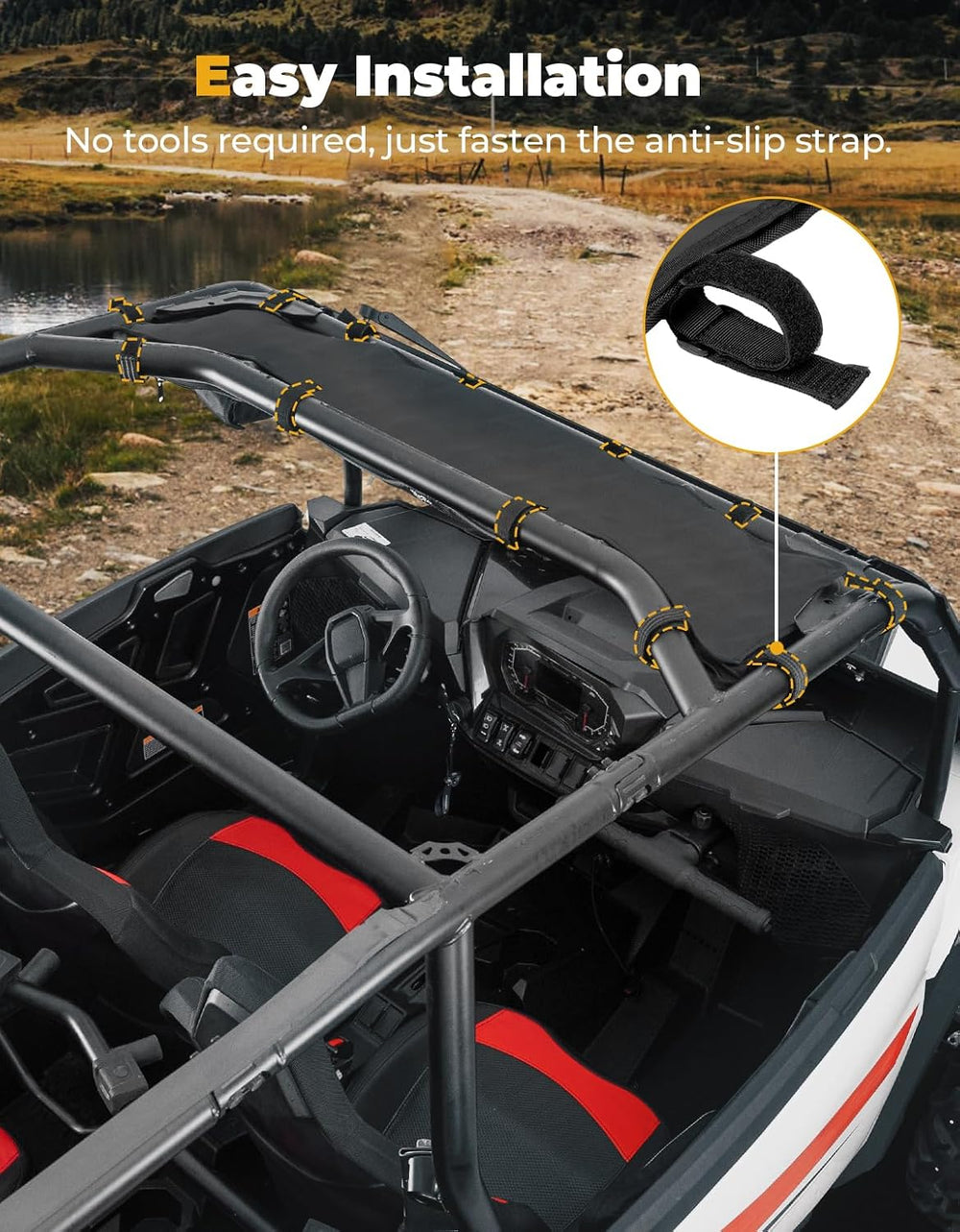 KEMIMOTO UTV Roof Bag Compatible with 2024-2026 Polaris RZR XP1000/XP4 1000 |...