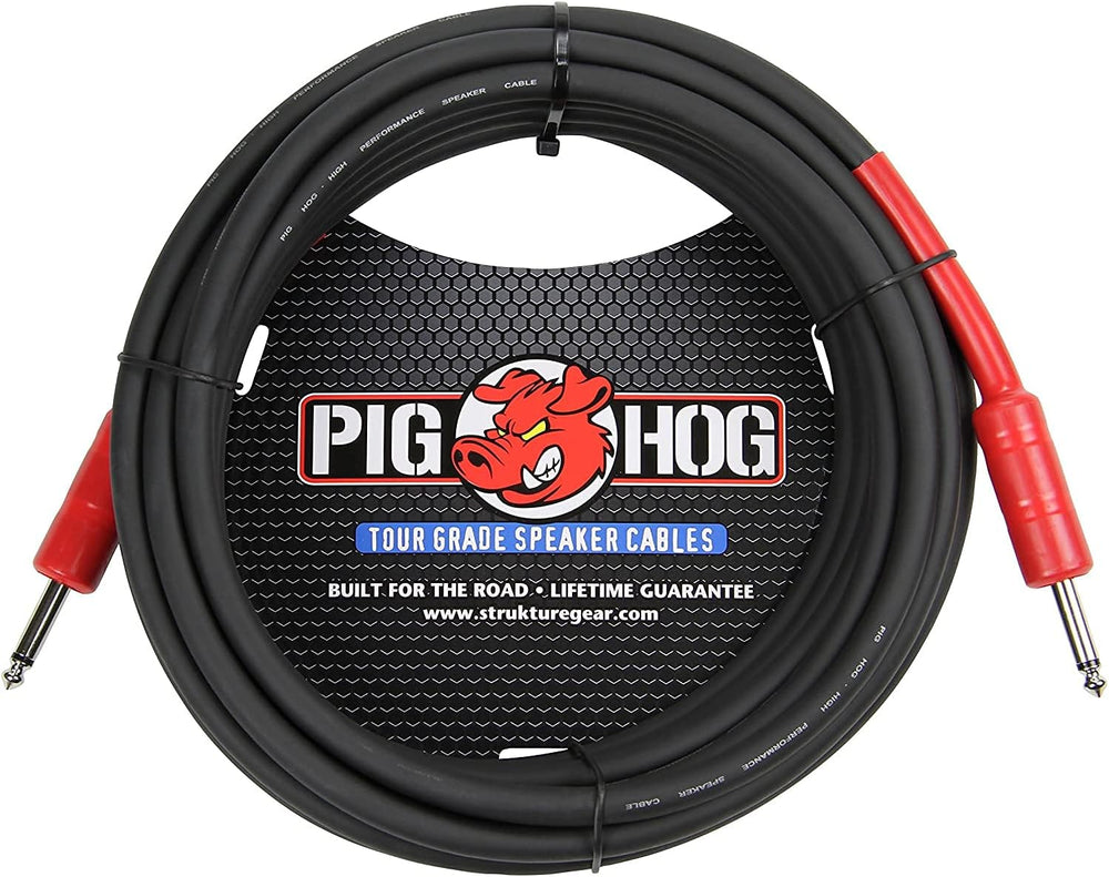 Pig Hog PHSC25 High Performance 14 Gauge 9.2mm 1/4" Speaker Cable, 25 Feet