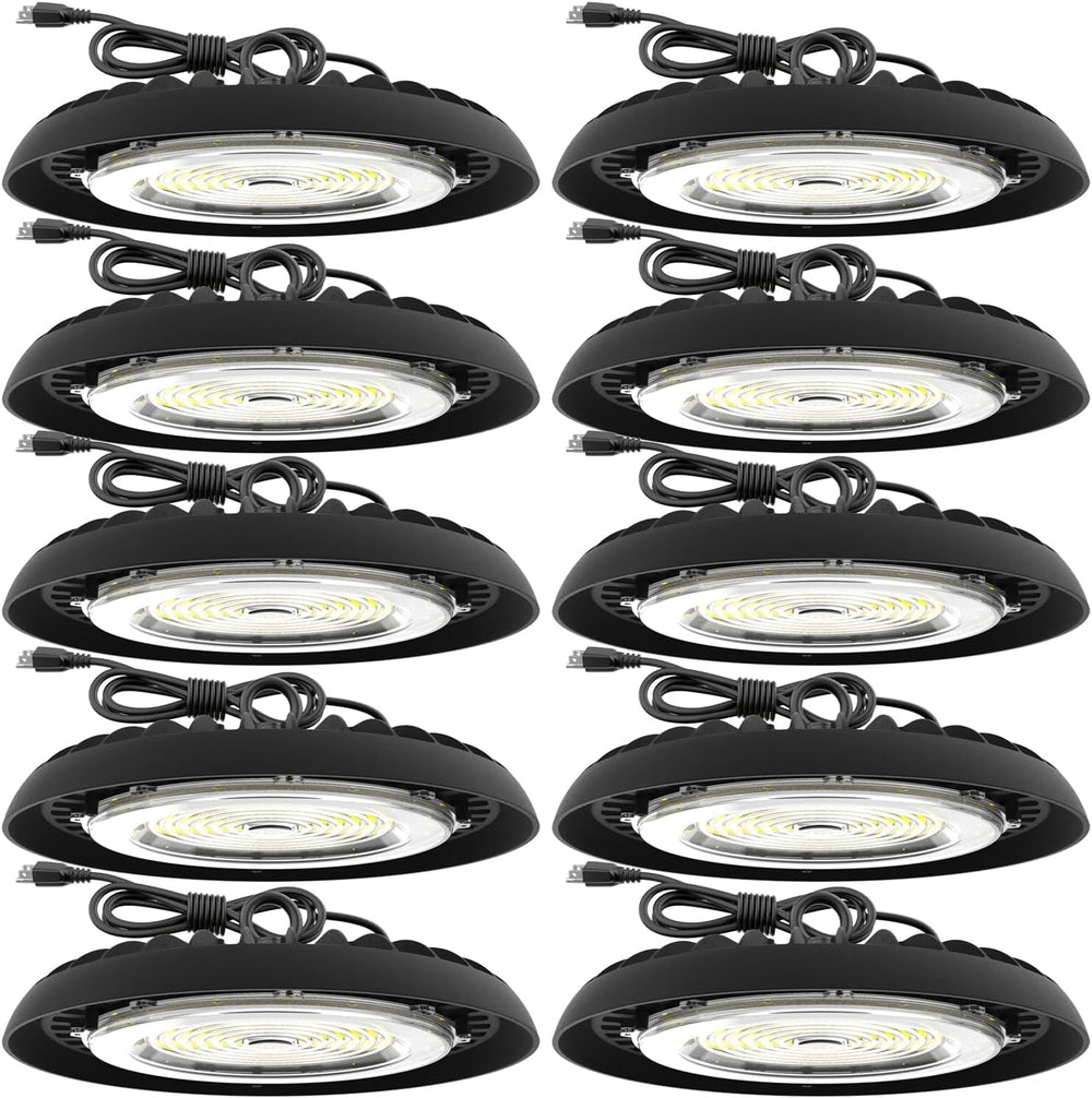 Sunco 10 Pack 200W UFO LED High Bay Light, 6000K, IP65