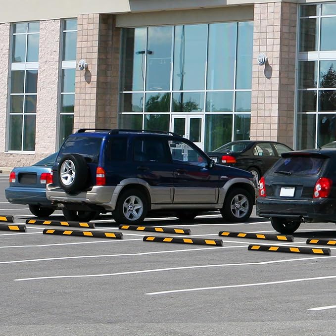 Rubber Parking Curb Garage Floor Stopper, Guide Wheel Stopper